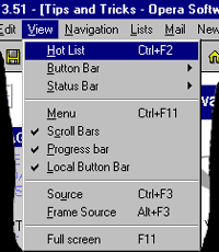 Opera View Submenu