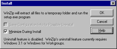 Snap shot or Classic WinZip Install