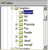 Windows Explorer -- Left Half Display